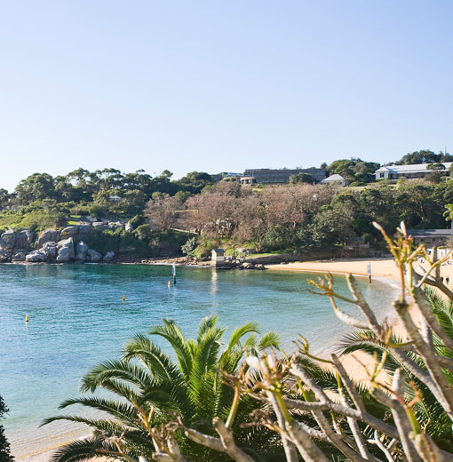 View of Camp Cove Beach from the Former Marine Biological Station.